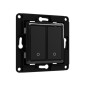 Preview: Shelly Wall Switch 2 - Wandtaster 2-fach Einsatz, Schwarz