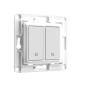 Preview: Shelly Wall Switch 2 - Wandtaster 2-fach Einsatz, Weiß