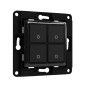 Preview: Shelly Wall Switch 4 - Wandtaster 4-fach Einsatz, Schwarz