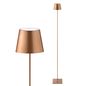 Preview: SIGOR Akku-Stehleuchte LED Nuindie 120cm bronzefarben rund 2,2W FlexMood 2200K/2700K IP54 168/197lm Ra8