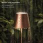 Preview: SIGOR Akku-Stehleuchte LED Nuindie 120cm bronzefarben rund 2,2W FlexMood 2200K/2700K IP54 168/197lm Ra8