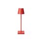 Preview: SIGOR Akku-Tischleuchte LED Nuindie pocket 21cm feuerrot 1,4W Flex-Mood 2200K/2700K IP54 Ra85 USB-C dimmbar