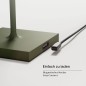 Preview: SIGOR Akku-Tischleuchte USB-C Nuindie 38cm tannengrün 2,2W FlexMood 2200K/2700K IP54 Ra85 dimmbar