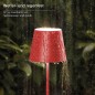 Preview: SIGOR 4547701 Akku-Tischleuchte Nuindie mini 25cm feuerrot rund 2,2W FlexMood 2200K/2700K IP54 Ra85 dimmbar