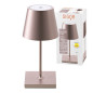 Preview: SIGOR 4548101 Akku-Tischleuchte Nuindie mini 25cm rosegold 2,2W FlexMood USB-C 2200K/2700K IP54 Ra85 dimmbar