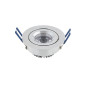 Preview: SIGOR LED Einbauleuchte ARGENT FLAT 82mm alu gebürstet Downlight 3000K Warmweiss