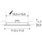 Preview: SLV 1004697 SENSER 12 DL LED Einbauleuchte eckig weiss 4000K