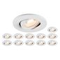 Preview: SLV 1007274 Set aus 12x 1007090 UNIVERSAL LED Downlight MOVE PHASE, IP20 38° und 1007092 cover IP20 weiß