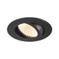Preview: SLV 1007392 NEW TRIA 68, LED Deckeneinbauleuchte, 3000K, 60° rund schwarz