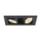 Preview: SLV 1007559 KADUX, LED Deckeneinbauleuchte, double, 3000K, 38°, quadratisch, schwarz