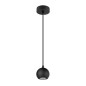 Preview: SLV LIGHT EYE 90, Pendelleuchte, GU10, Pendellänge 150cm, 1x max. 6W, matt schwarz 1008172