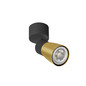 Preview: SLV PURI 2.0 Dome, Wand- und Deckenaufbauleuchte, 1x max. 6W GU10, schwarz / gold 1008293