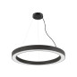 Preview: SLV MEDO RING 90, Pendelleuchte, Pendellänge 300cm, 3000/4000K, 110°, PHASE, schwarz 1008595