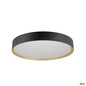 Preview: SLV 1008924 DECONA 42, CL, PHASE, Deckenaufbauleuchte, rund, 3000/4000K, 23 W, schwarz / gold