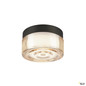 Preview: SLV 1008941 CYFT WAVE, Wand- und Deckenaufbauleuchte, 2700/3000/4000 K, 6,5 W, PHASE, schwarz / amber