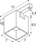 Preview: SLV 1008990 FIX-IT!, 48V, DALI, eckig, Surface mounted track, Spot, 2000-3000K, 7.4 W, 36°, schwarz / schwarz