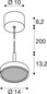 Preview: SLV 1009014 GRIP! FLAT, Pendelleuchte, PHASE, 2700/3000 K, schwarz / gold