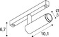 Preview: SLV 1009028 GRIP! S, 48V Spot, deep & recessed track, zylindrisch, 2700K, 9.8 Watt, DALI, 29°, bronze / schwarz