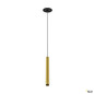 Preview: SLV 1009067 GRIP! S, Pendelleuchte, PHASE, Pendellänge 200 cm, 3000 K, 29°, gold / schwarz