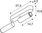 Preview: SLV 1009079 GRIP! M, Deckenaufbauleuchte, double, PHASE, 3000 K, 28 W, 42°, schwarz / gold