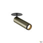 Preview: SLV 1009089 GRIP! M, Deckeneinbauleuchte, PHASE, 3000 K, 42°, IP20, zylindrisch, bronze / schwarz