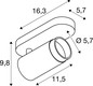 Preview: SLV 1009094 GRIP! L, SPOT CL, single, QPAR51, Deckenaufbauleuchte, zylindrisch, 1 x max. 6 Watt, bronze / schwarz