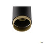 Preview: SLV 1009097 GRIP! L, SPOT CL, double, QPAR51, Deckenaufbauleuchte, zylindrisch, 2 x max. 6 Watt, schwarz / gold
