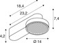 Preview: SLV 1009100 GRIP! FLAT, Deckenaufbauleuchte, PHASE, 2700/3000 K, 15 W, schwarz / schwarz