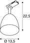Preview: SLV 1009139 PARA CONE 14, 3 Phasen System Leuchte, GU10, aluminium