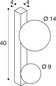 Preview: SLV 1009145 SUN WL, double, G9, Wandaufbauleuchte, rund, 1 x max. 5 W, IP20, schwarz