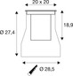 Preview: SLV 1009169 DASAR® L, Bodeneinbauleuchte, asymmetrisch, 3000K, 70°/40°, IP65/IP67, quadratisch, edelstahl / schwarz