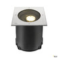 Preview: SLV 1009171 DASAR® XL, Bodeneinbauleuchte, asymmetrisch, 3000K, 70°/40°, IP65/IP67, quadratisch, edelstahl / schwarz