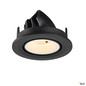 Preview: SLV 1009380 NUMINOS® GIMBLE S, Deckeneinbauleuchte, 2700 K, 20°, IP20, rund, schwarz / weiß