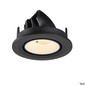 Preview: SLV 1009383 NUMINOS® GIMBLE S, Deckeneinbauleuchte, 2700 K, 40°, IP20, rund, schwarz / weiß