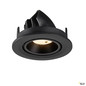 Preview: SLV 1009385 NUMINOS® GIMBLE S, Deckeneinbauleuchte, 2700 K, 55°, IP20, rund, schwarz