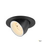 Preview: SLV 1009386 NUMINOS® GIMBLE S, Deckeneinbauleuchte, 2700 K, 55°, IP20, rund, schwarz / weiß