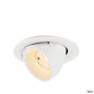 Preview: SLV 1009395 NUMINOS® GIMBLE S, Deckeneinbauleuchte, 2700 K, 55°, IP20, rund, weiß