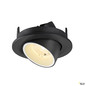 Preview: SLV 1009401 NUMINOS® GIMBLE S, Deckeneinbauleuchte, 3000 K, 40°, IP20, rund, schwarz / weiß