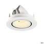 Preview: SLV 1009410 NUMINOS® GIMBLE S, Deckeneinbauleuchte, 3000 K, 40°, IP20, rund, weiß
