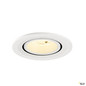 Preview: SLV 1009413 NUMINOS® GIMBLE S, Deckeneinbauleuchte, 3000 K, 55°, IP20, rund, weiß