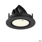 Preview: SLV 1009416 NUMINOS® GIMBLE S, Deckeneinbauleuchte, 4000 K, 20°, IP20, rund, schwarz / weiß