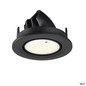 Preview: SLV 1009422 NUMINOS® GIMBLE S, Deckeneinbauleuchte, 4000 K, 55°, IP20, rund, schwarz / weiß
