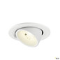 Preview: SLV 1009425 NUMINOS® GIMBLE S, Deckeneinbauleuchte, 4000 K, 20°, IP20, rund, weiß