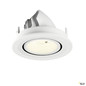 Preview: SLV 1009431 NUMINOS® GIMBLE S, Deckeneinbauleuchte, 4000 K, 55°, IP20, rund, weiß