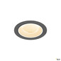 Preview: SLV 1009599 NUMINOS® M, Deckeneinbauleuchte, 2700 K, 40°, IP20, rund, schwarz / weiß