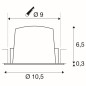 Preview: SLV 1009629 NUMINOS DL M LED 12W Einbauspot Strahler IP20 weiss 3000K 55°