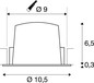 Preview: SLV 1009631 NUMINOS® M, Deckeneinbauleuchte, 4000 K, 20°, IP20, rund, schwarz