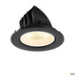Preview: SLV 1009725 NUMINOS® GIMBLE L, Deckeneinbauleuchte, 3000 K, 40°, IP20, rund, schwarz / weiß