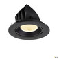 Preview: SLV 1009727 NUMINOS® GIMBLE L, Deckeneinbauleuchte, 3000 K, 55°, IP20, rund, schwarz