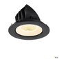 Preview: SLV 1009728 NUMINOS® GIMBLE L, Deckeneinbauleuchte, 3000 K, 55°, IP20, rund, schwarz / weiß